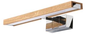 Brilagi-LED Koup osvět zrcadla WOODY MIRROR 3v1 LED/8W/230V 40 cm IP44 chrom/dub