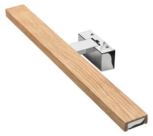 Brilagi-LED Koup osvět zrcad WOODY MIRROR 3v1 LED/12W/230V 60 cm IP44 chrom/dub