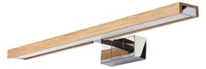 Brilagi-LED Koup osvět zrcad WOODY MIRROR 3v1 LED/12W/230V 60 cm IP44 chrom/dub