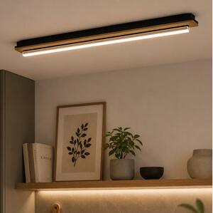 Brilagi - LED Stropní svítidlo WOODY FLAT LED/25W/230V dub/černá