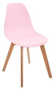 Dětská židle, šedá židle, taburet, šedá stolička,sedadlo, pouf - barva růžová