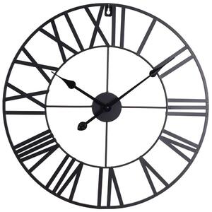 Kovové hodiny VINTAGE s římskými číslicemi, O 57 cm