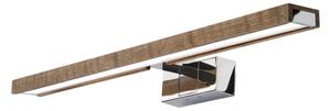 Brilagi -LED Koup osvět zrcad WOODY MIRROR 3v1 LED/12W/230V IP44 chrom/dub ořech