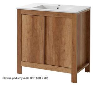 Koupelnová sestava CLASSIC Oak Classic II: Skříňka pod umyvadlo 821 (2D) / (ŠxVxH) 80 x 79 x 46 cm