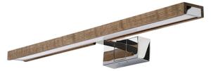 Brilagi -LED Koup osvět zrcad WOODY MIRROR 3v1 LED/12W/230V IP44 chrom/dub ořech