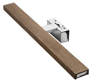 Brilagi -LED Koup osvět zrcad WOODY MIRROR 3v1 LED/12W/230V IP44 chrom/dub ořech