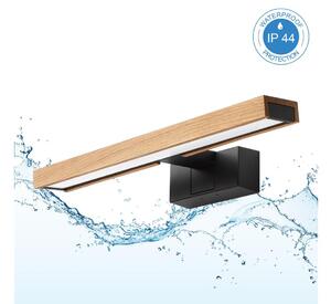 Brilagi - LED Koup osvět zrcadla 3v1 WOODY MIRROR LED/8W/230V IP44 černá/dub