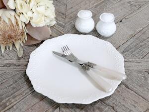 Porcelánový jídelní talíř bílý Provence 27 cm (Chic Antique)