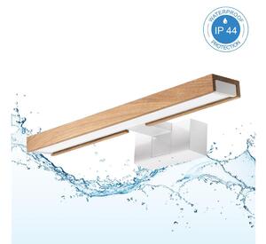 Brilagi - LED Koup osvět zrcadla 3v1 WOODY MIRROR LED/8W/230V IP44 bílá/dub