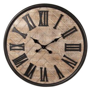 Nástěnné hodiny dřevěné 76 cm (Clayre & Eef)