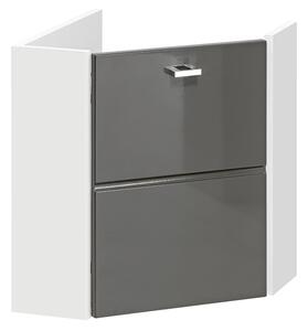 Koupelnová sestava FINKA Grey FINKA: Skříňka pod umyvadlo rohová 824 | (VxŠxH) 46 x 40 x 40 cm