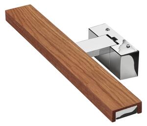 Brilagi-LED Koup osvět zrcad WOODY MIRROR 3v1 LED/8W/230V IP44 chrom/dub třešeň