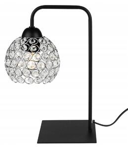 Stolní lampa CRYSTAL, 1x stříbrné křišťálové stínítko
