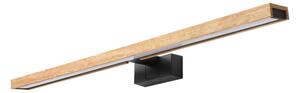 Brilagi - LED Koup osvět zrcadla 3v1 WOODY MIRROR LED/15W/230V IP44 černá/dub
