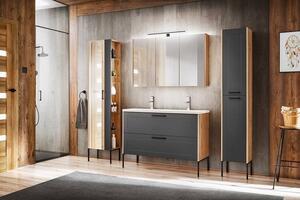 Koupelnová sestava MADERA Grey Madera Grey: Horní zrcadlová skříňka 843 - 120 cm