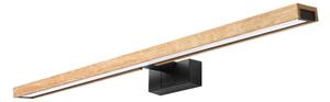 Brilagi - LED Koup osvět zrcadla 3v1 WOODY MIRROR LED/15W/230V IP44 černá/dub