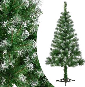 Juskys Umělý vánoční stromek 150 cm zelená s umělým sněhem včetně stojanu