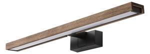 Brilagi -LED Koup osvět zrcad 3v1 WOODY MIRROR LED/12W/230V IP44 černá/dub ořech
