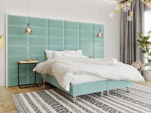Čalouněná manželská postel 160x200 NECHLIN 2 - mentolová + panely 60x30 cm ZDARMA