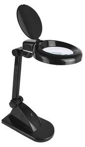 LED Stolní lampa s lupou LED/6W/230V 6500K černá