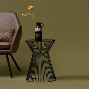 Černý-104 Kovový konferenční stolek Suus 46 × 35 × 35 cm WOOOD