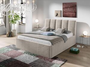 Čalouněná manželská postel 180x200 TRALEE - světlá šedá