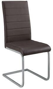 Konzolová židle Vegas sada 4 kusů, syntetická kůže, v hnědé barvě