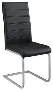 Konzolová židle Vegas sada 4 kusů, syntetická kůže, v černé barvě