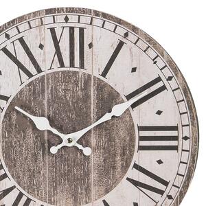Nástěnné hodiny Country Style hnědé 34 cm (Clayre & Eef)