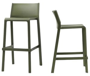 Nardi Zelená plastová barová židle Trill 76 cm