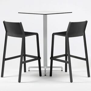 Nardi Antracitově šedá plastová barová židle Trill 76 cm