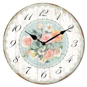 Dřevěné nástěnné hodiny Pastel Life 29 cm (ISABELLE ROSE)