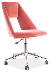 Kancelářská židle PAX růžový samet vzor 173