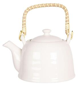 Keramická konvička bílá na čaj 500 ml (Clayre & Eef)
