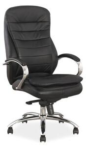Kancelářská židle Q-154 černá kůže / ekokůže