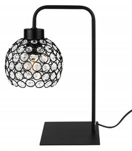 Stolní lampa Crystal, 1x černé křišťálové stínítko