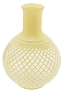 Skleněná váza žlutá 18 cm (Clayre & Eef)