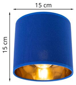 Stropní svítidlo GAMA, 3x modré textilní stínítko, (možnost polohování), O