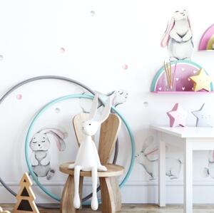 Yokodesign Nálepka na zeď - Pasteloví králíčci + Slevový kód -10 %
