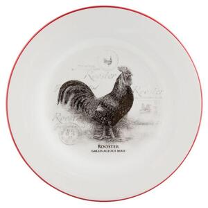 Keramický jídelní talíř COUNTRY SIDE ANIMAL ROOSTER 26 cm (Clayre & Eef)