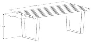 Venkovní stůl Chřástal velikost stolu (D x Š): 150 x 90 (cm)