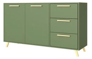 STOLAR KOMODA BALI 2D3S 139/86/41 LÁHVOVĚ ZELENÁ