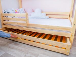 ELIS DESIGN Domečková postel s šuplíkem premium rozměr lůžka: 90 x 200 cm, šuplík, nožičky: s nožičkami a s šuplíkem, Zábrany: Obě