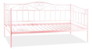 Signal Kovová postel Birma 90 x 200 cm růžová
