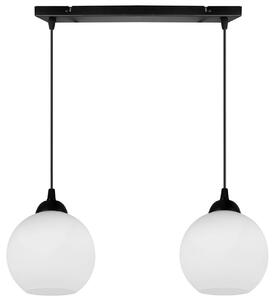 Závěsné svítidlo Eliza, 2x bílé skleněné stínítko (výběr ze 2 barev konstrukce)