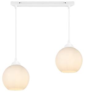 Závěsné svítidlo ELIZA, 2x bílé skleněné stínítko (výběr ze 2 barev konstrukce)