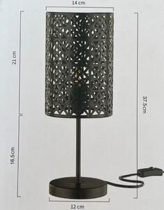 Stolní lampa kovová černá 37 cm