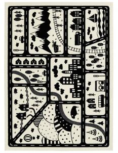 Hanse Home Collection koberce Dětský koberec Adventures 105541 Creme Bílá, Černá - 120x170 cm