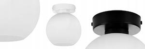 Stropní svítidlo ELIZA, 1x bílé skleněné stínítko (výběr ze 2 barev konstrukce)