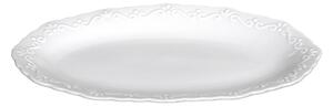 Porcelánový servírovací talíř bílý ovál Provence 23x15 cm (Chic Antique)